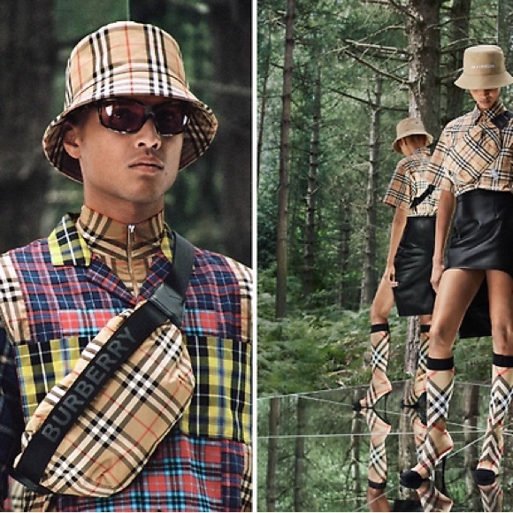 New Burberry Check Cotton Blend Bucket Hat M 58cm $480 Unisex - Picture 13 of 14